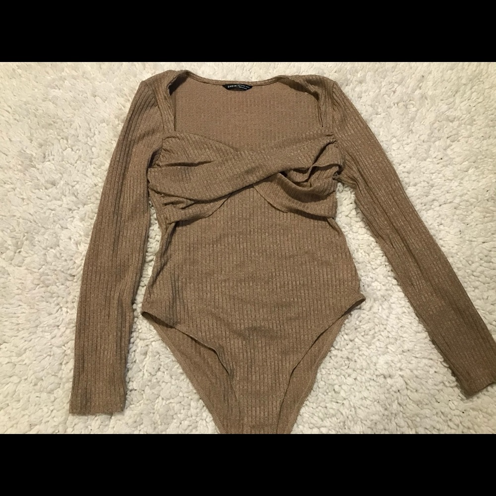NWOT tan bodysuit